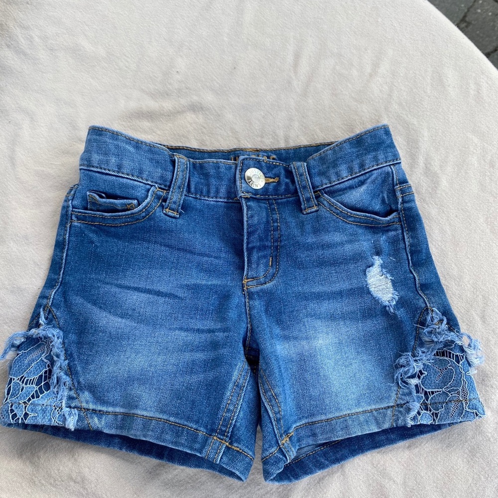 Justice girls lace midi shorts